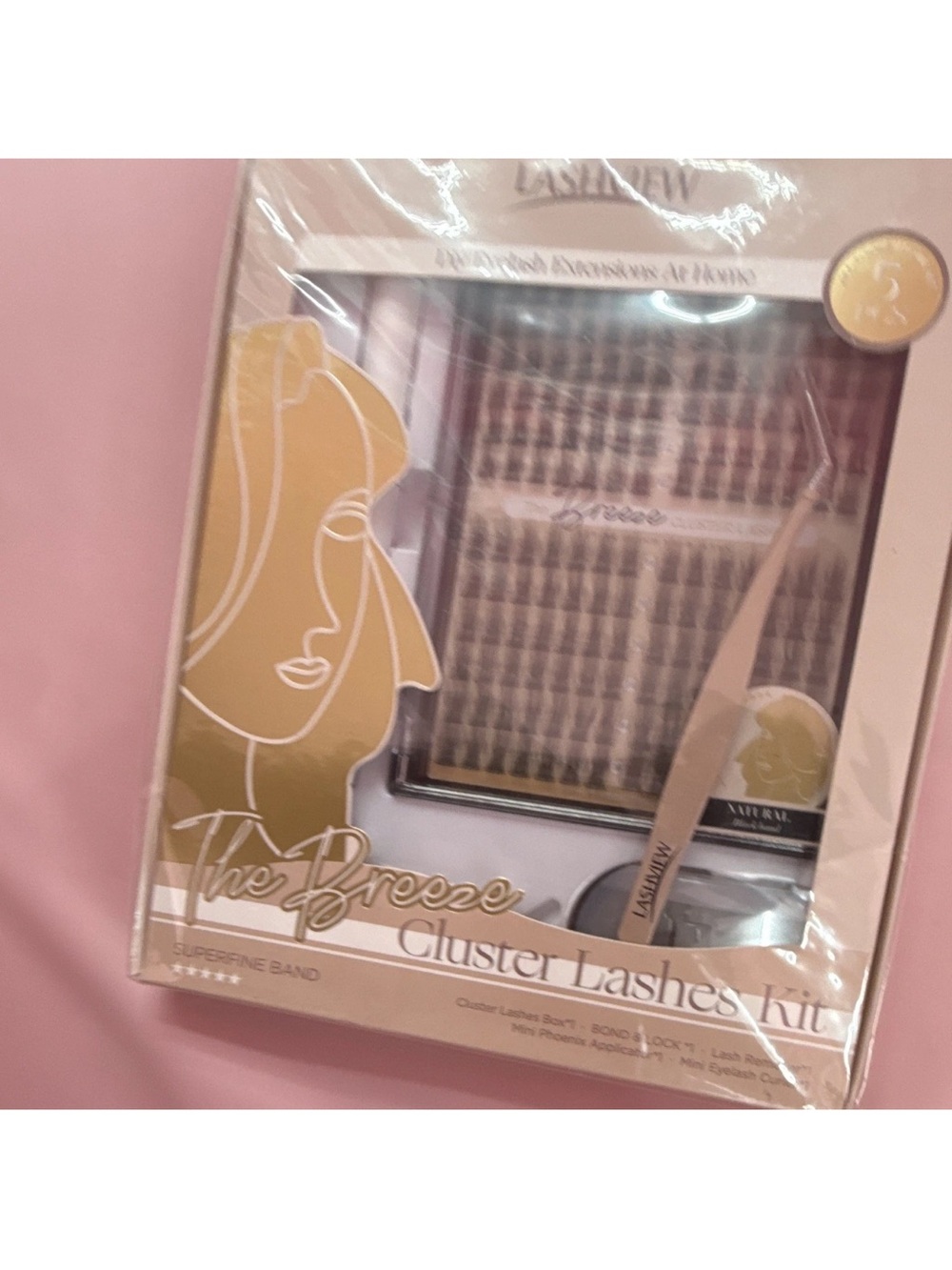 The Breeze Cluster Lashes Kit - Pink & Gold